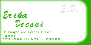 erika decsei business card